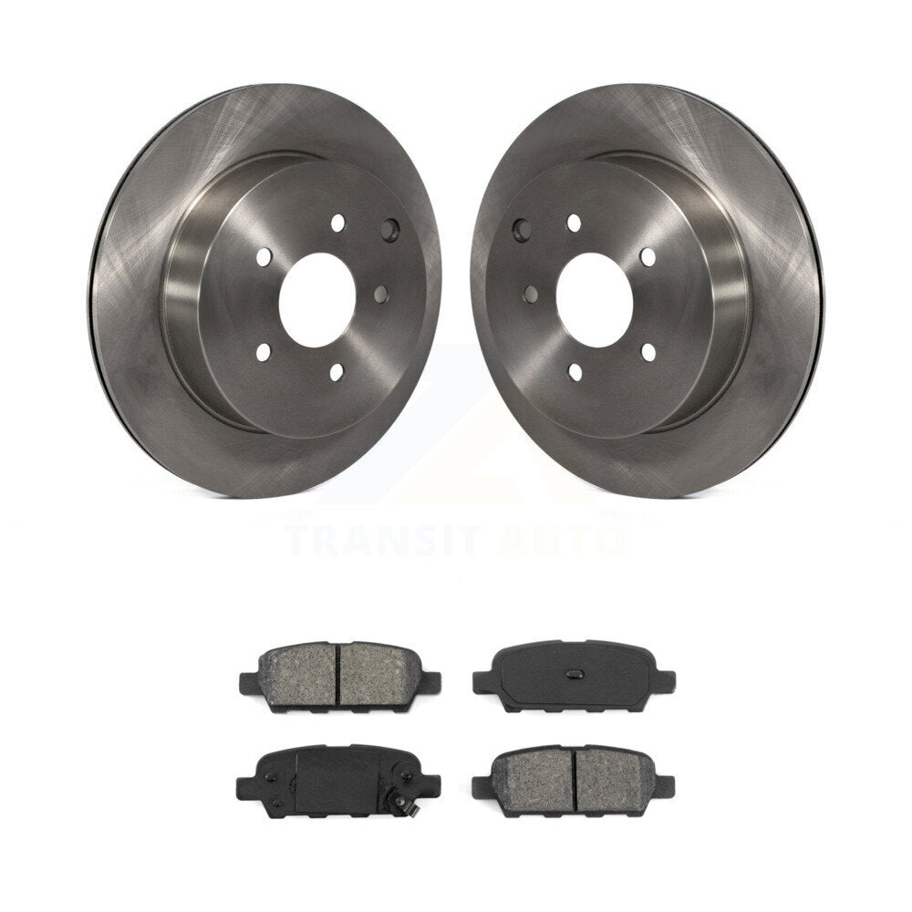 Brake Rotor Semi-Metallic Pad Rear Kit For Nissan Murano INFINITI Pathfinder Q50