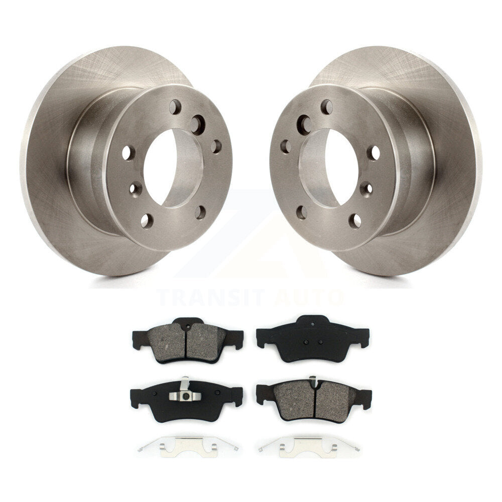 Disc Brake Rotors And Semi-Metallic Pads Rear Kit For Mercedes-Benz G55 AMG