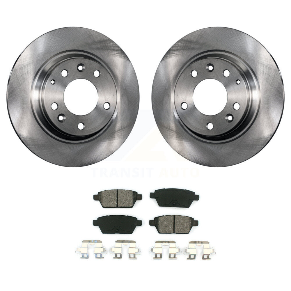 Brake Rotor Semi-Metallic Pad Rear Kit For Ford Fusion Mazda 6 Lincoln MKZ Milan
