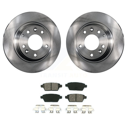 Brake Rotor Semi-Metallic Pad Rear Kit For Ford Fusion Mazda 6 Lincoln MKZ Milan