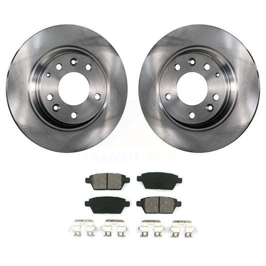 Brake Rotor Semi-Metallic Pad Rear Kit For Ford Fusion Mazda 6 Lincoln MKZ Milan