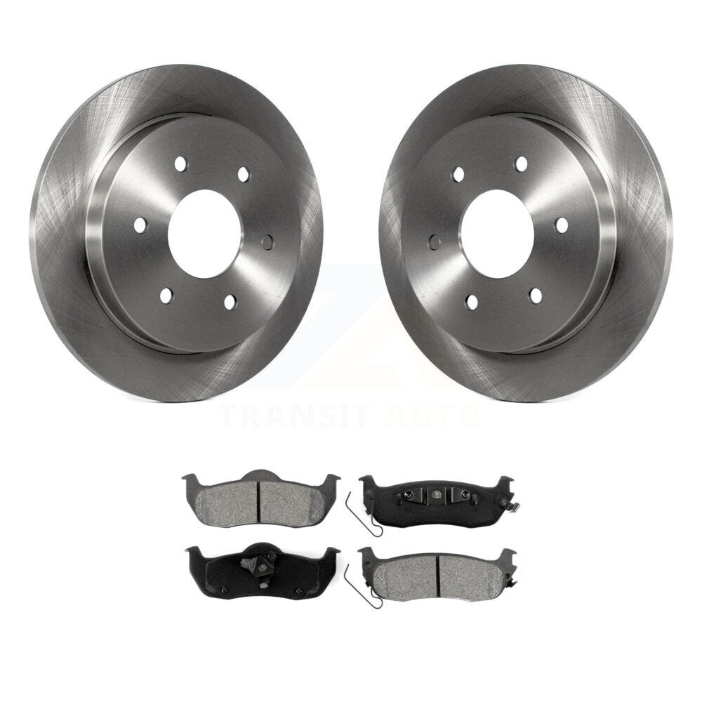 Brake Rotor And Semi-Metallic Pad Rear Kit For Nissan TITAN Armada INFINITI QX56