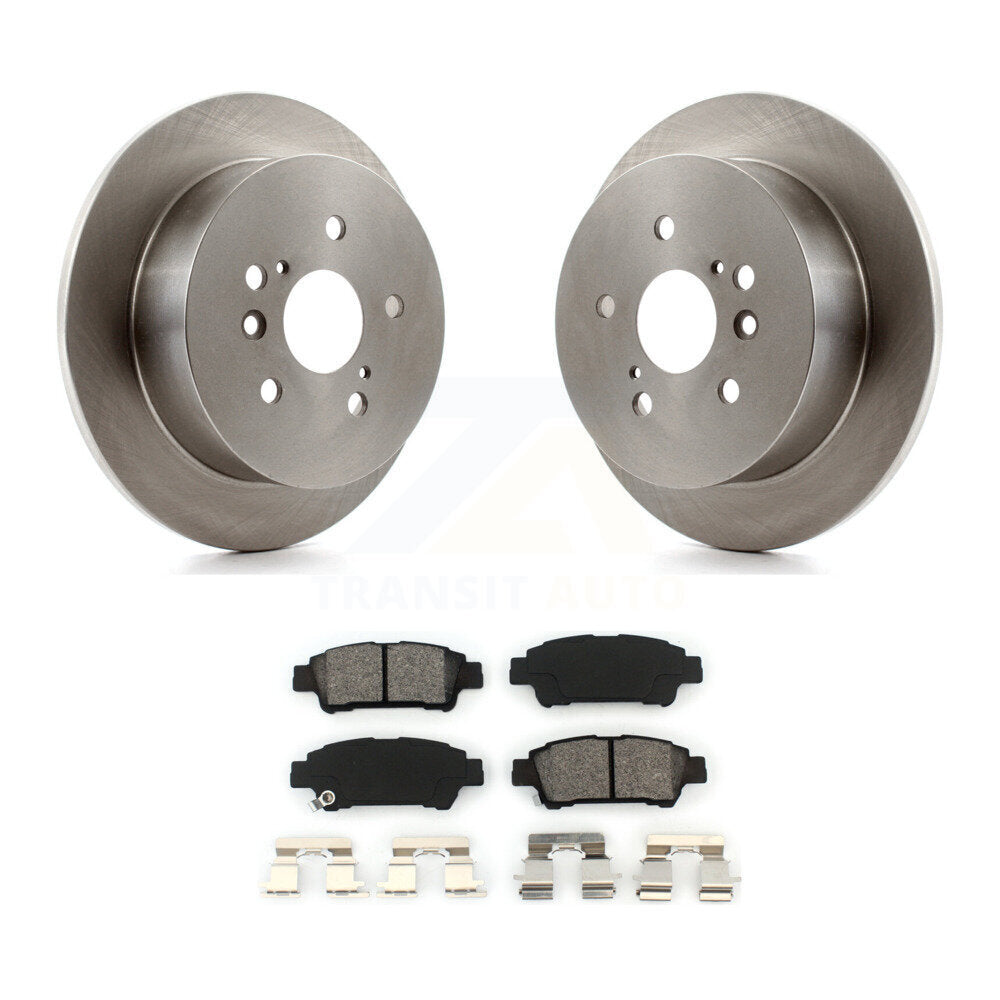 Disc Brake Rotors And Semi-Metallic Pads Rear Kit For 2004-2010 Toyota Sienna