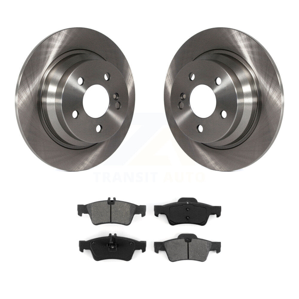 Brake Rotor Semi-Metallic Pad Rear Kit For Mercedes-Benz E350 E320 E250 E300 E63