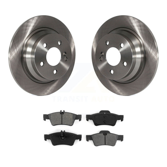 Brake Rotor Semi-Metallic Pad Rear Kit For Mercedes-Benz E350 E320 E250 E300 E63