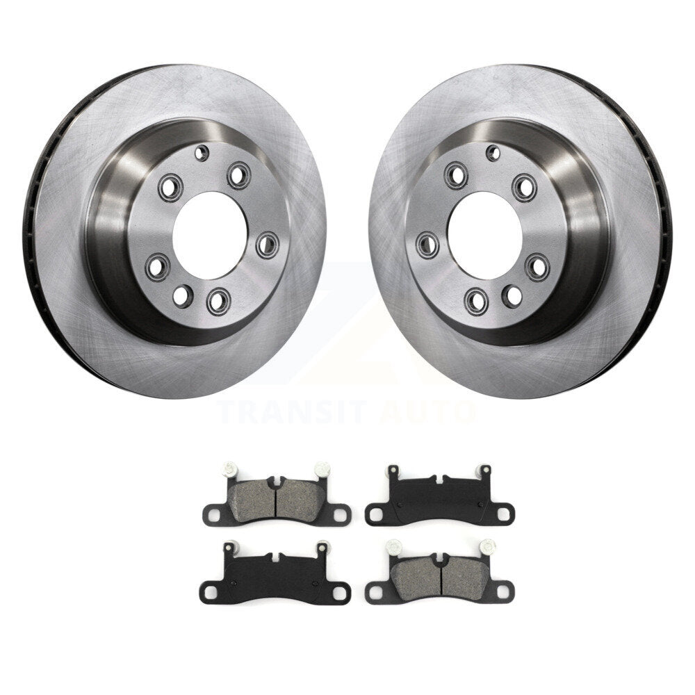 Brake Rotors & Semi-Metallic Pad Rear Kit For Volkswagen Touareg Porsche Cayenne