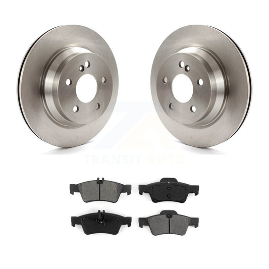 Brake Rotor Semi-Metallic Pad Rear Kit For Mercedes-Benz E350 E400 E320 E500 E63