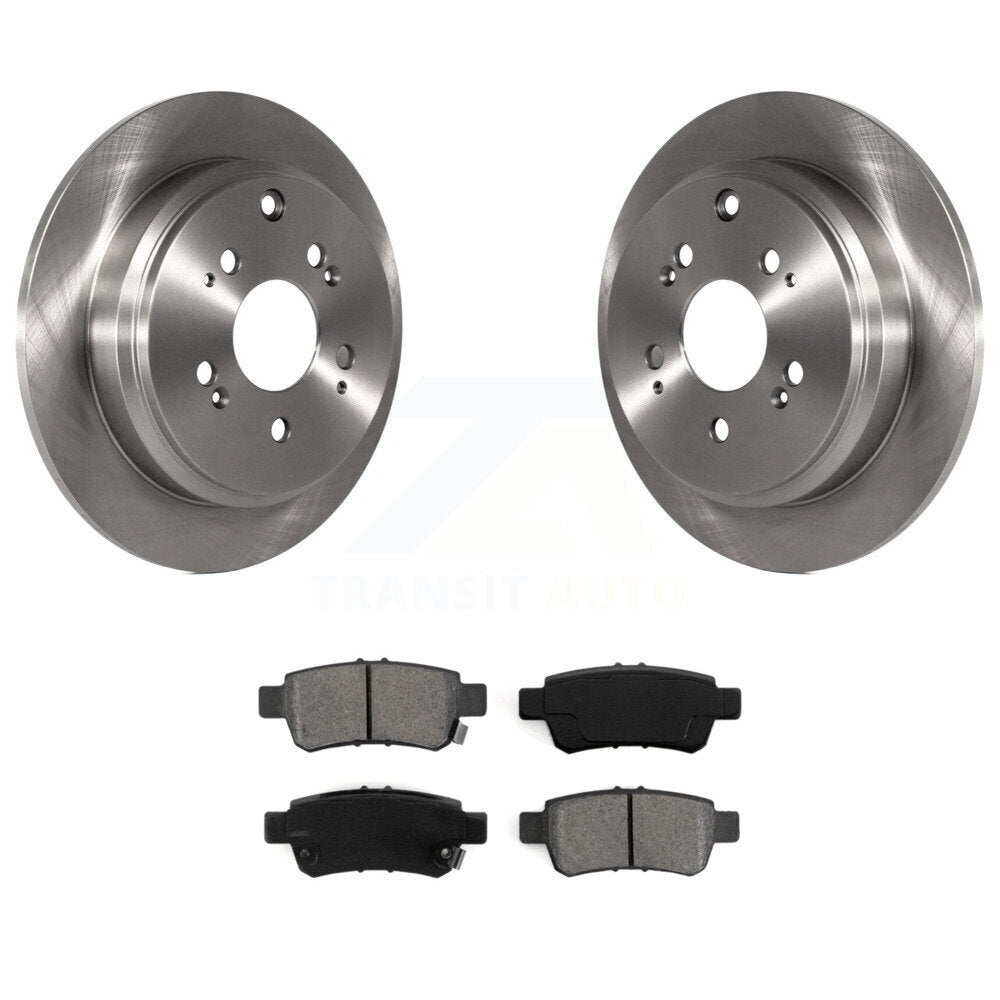 Disc Brake Rotors And Semi-Metallic Pads Rear Kit For 2005-2010 Honda Odyssey