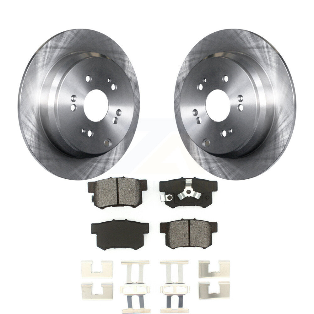 Disc Brake Rotors And Semi-Metallic Pads Rear Kit For Honda CR-V Acura RDX