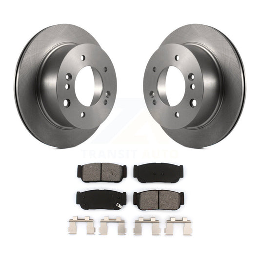 Disc Brake Rotors And Semi-Metallic Pads Rear Kit For 2003-2006 Kia Sorento