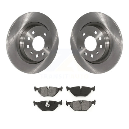 Brake Rotors Semi-Metallic Pad Rear Kit For 2003 Saab 9-3 Sedan With Solid Rotor