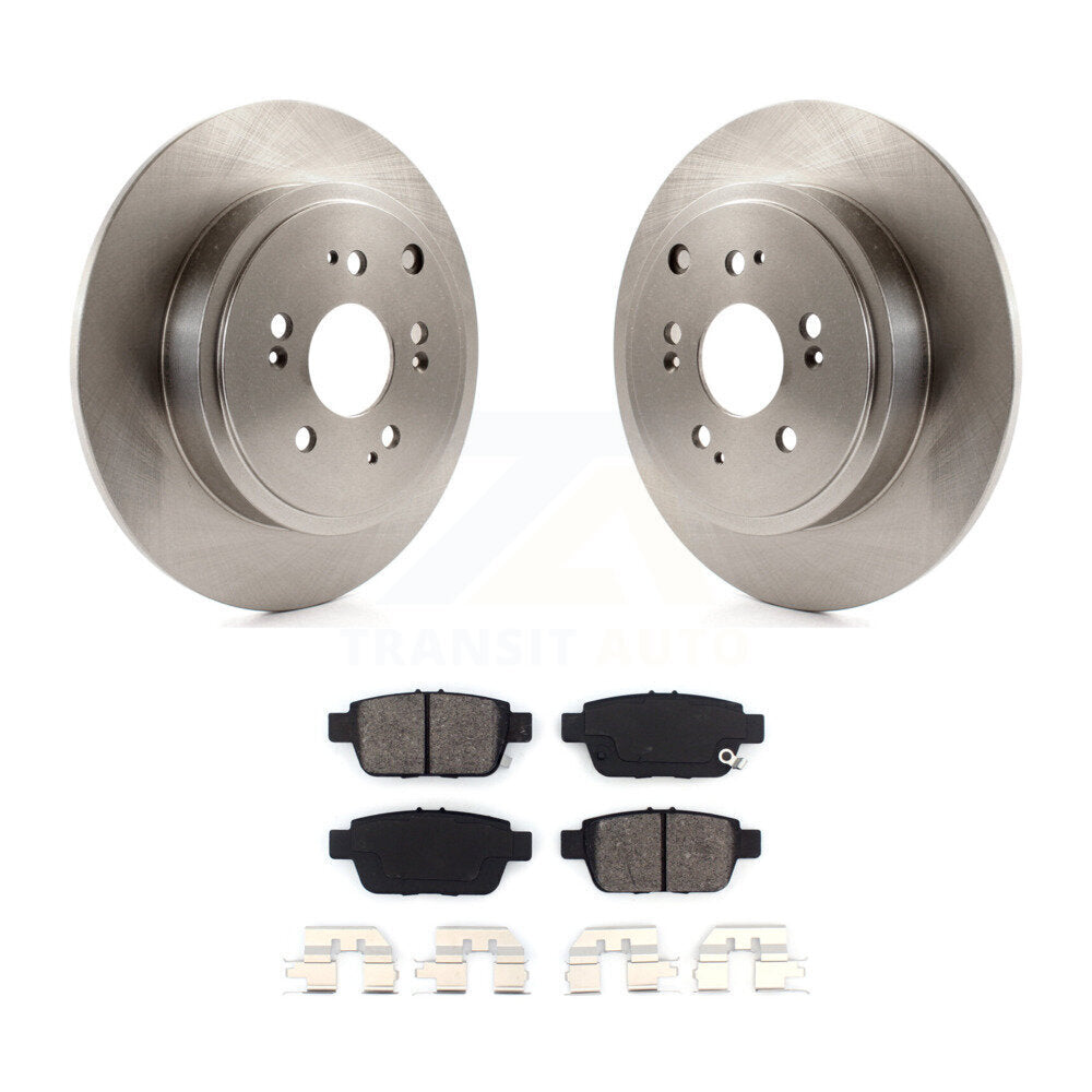 Disc Brake Rotors And Semi-Metallic Pads Rear Kit For 2006-2014 Honda Ridgeline