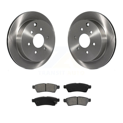 Brake Rotor Semi-Metallic Pad Rear Kit For Nissan Frontier Xterra Suzuki Equator