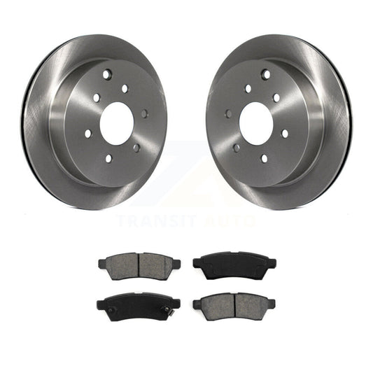 Brake Rotor Semi-Metallic Pad Rear Kit For Nissan Frontier Xterra Suzuki Equator