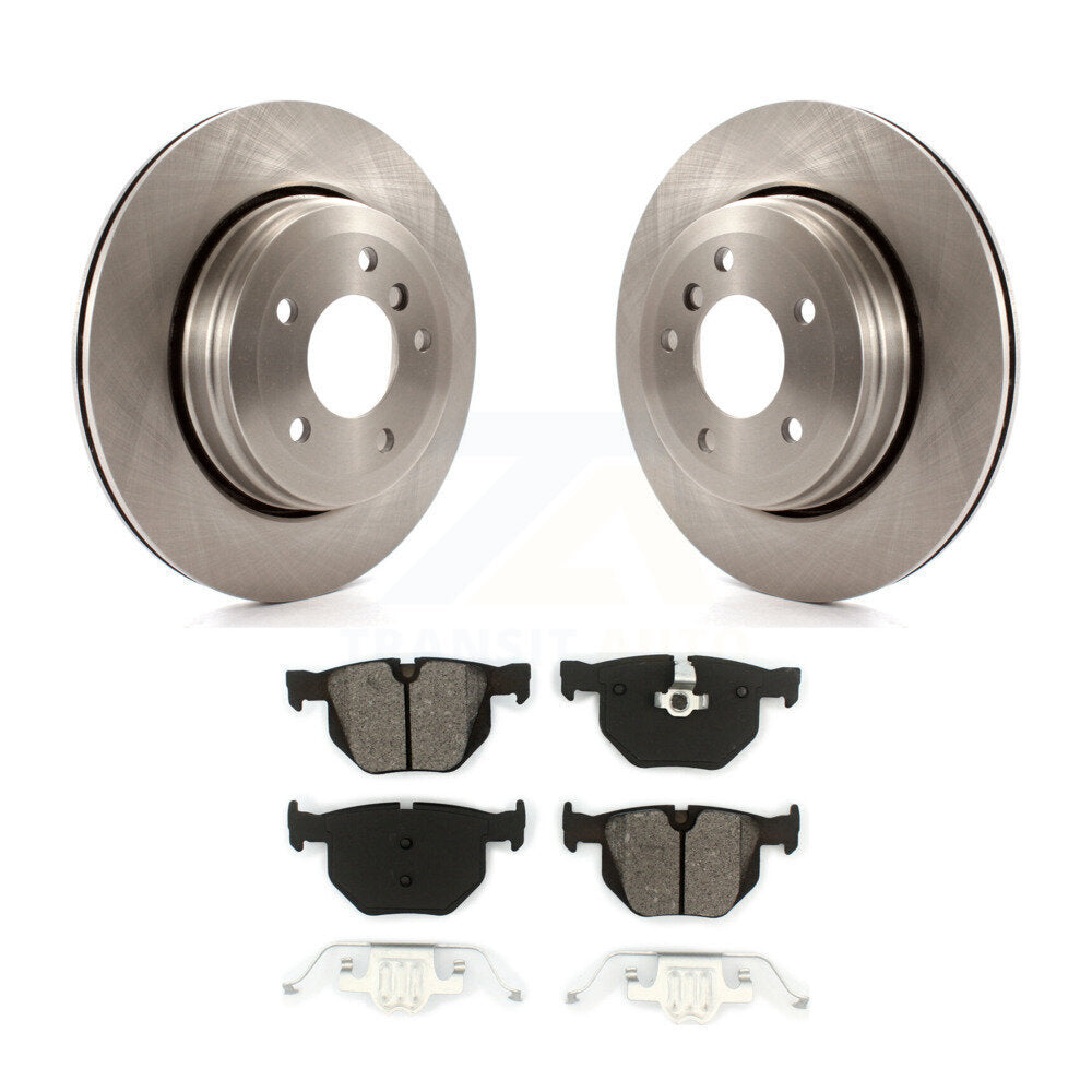 Disc Brake Rotors And Semi-Metallic Pads Rear Kit For BMW 530i 525i 528i