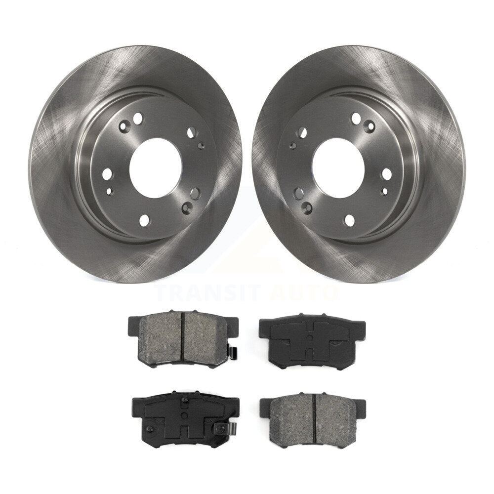 Disc Brake Rotors And Semi-Metallic Pads Rear Kit For Honda Civic Acura CSX ILX