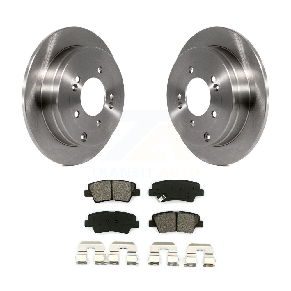 Disc Brake Rotors And Semi-Metallic Pads Rear Kit For Kia Amanti Hyundai Azera