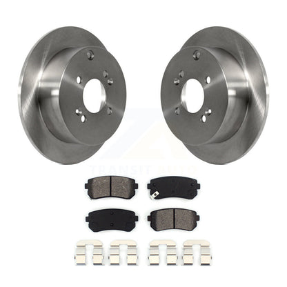 Brake Rotor Semi-Metallic Pad Rear Kit For 2006-2010 Hyundai Accent Kia Rio5 Rio