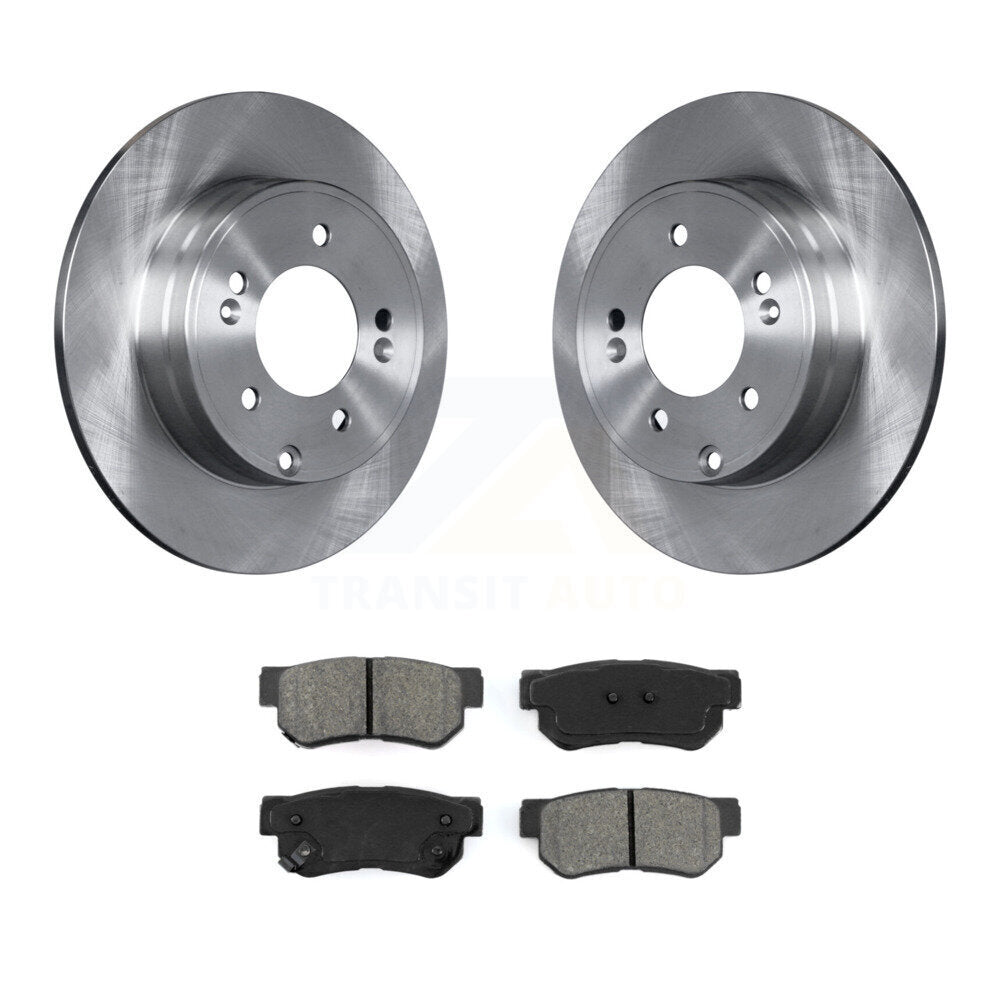 Disc Brake Rotors And Semi-Metallic Pads Rear Kit For Hyundai Sonata 3.3L