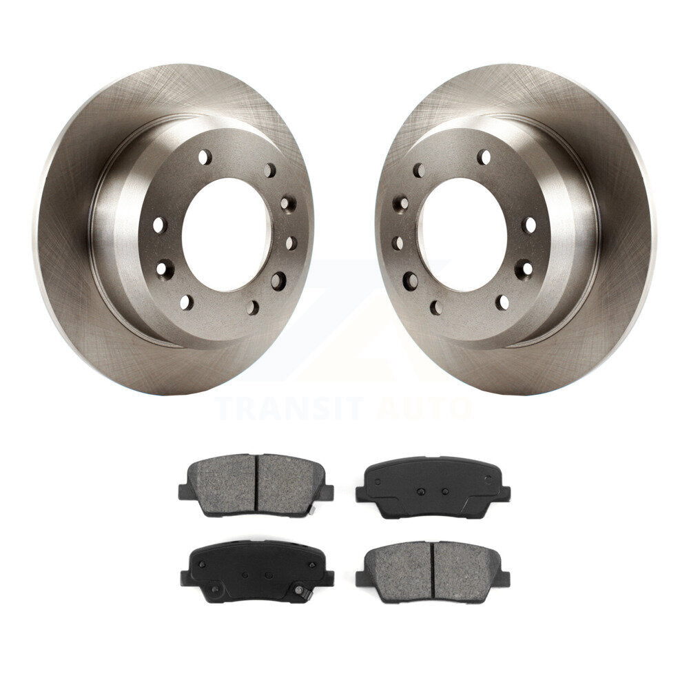 Disc Brake Rotor And Semi-Metallic Pad Rear Kit For Kia Sedona Hyundai Entourage