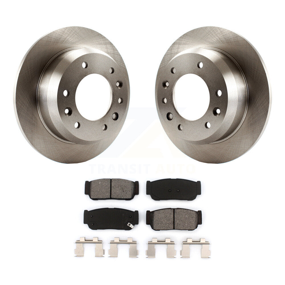 Disc Brake Rotor And Semi-Metallic Pad Rear Kit For Hyundai Entourage Kia Sedona