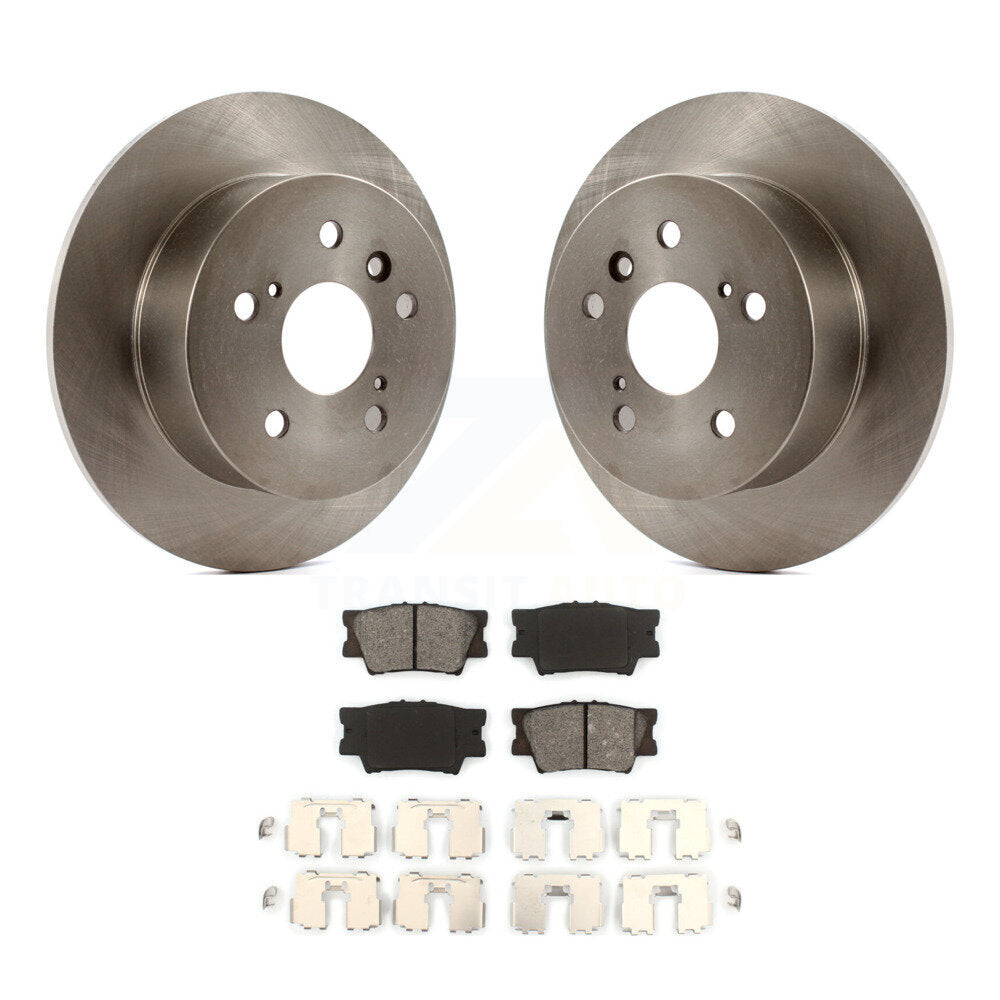 Disc Brake Rotors Semi-Metallic Pad Rear Kit For Toyota Camry Lexus ES350 Avalon