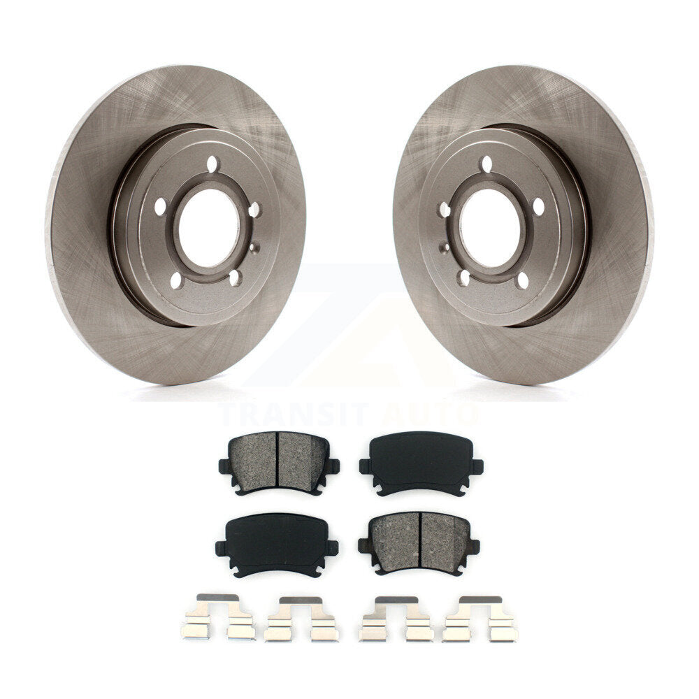 Disc Brake Rotors And Semi-Metallic Pads Rear Kit For Audi A4 Quattro