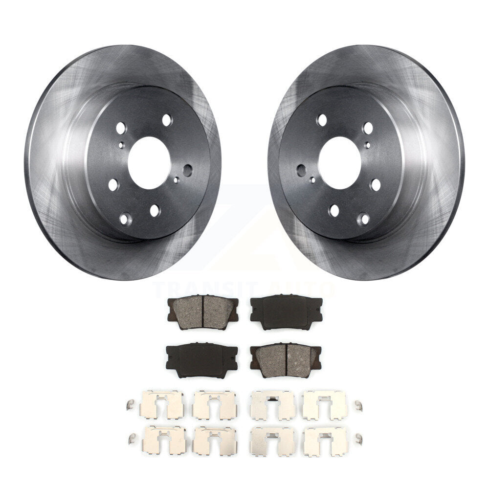 Disc Brake Rotors And Semi-Metallic Pads Rear Kit For Toyota RAV4 Lexus HS250h