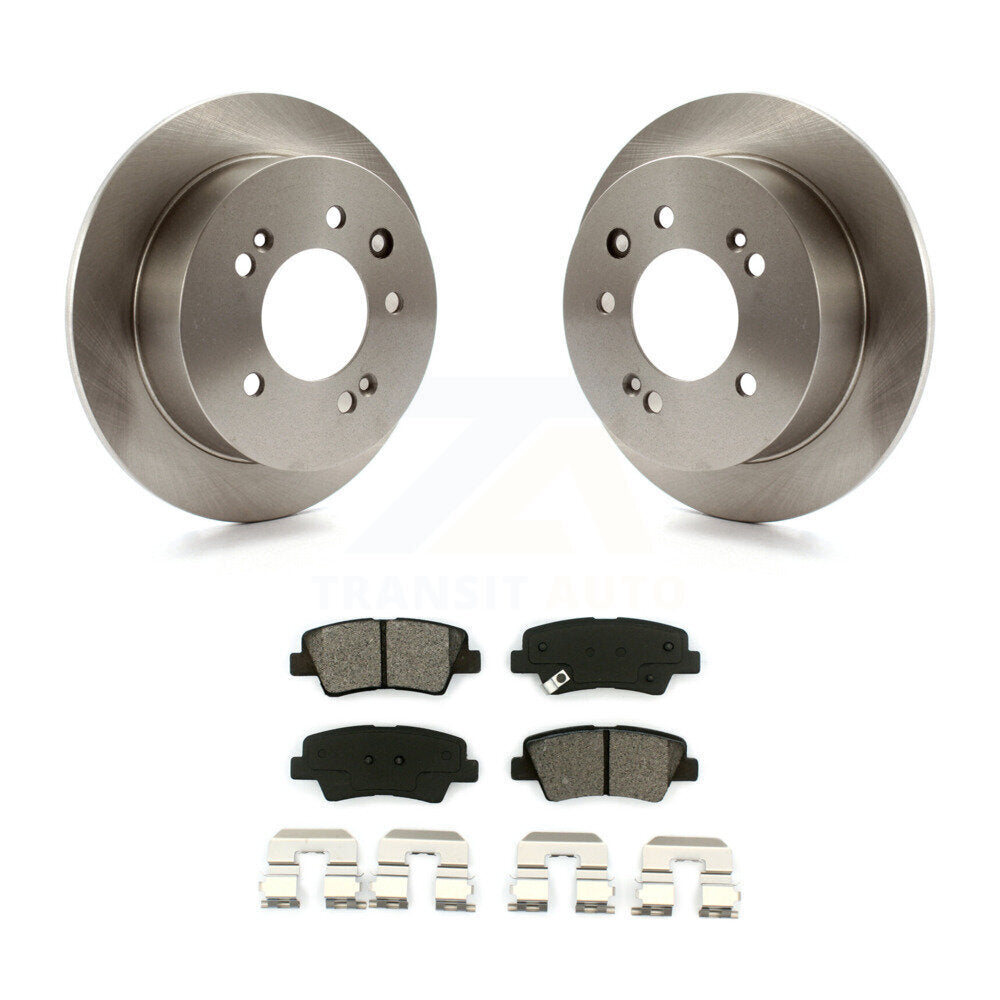 Brake Rotor & Semi-Metallic Pad Rear Kit For Hyundai Elantra Sedan From 03 23 10