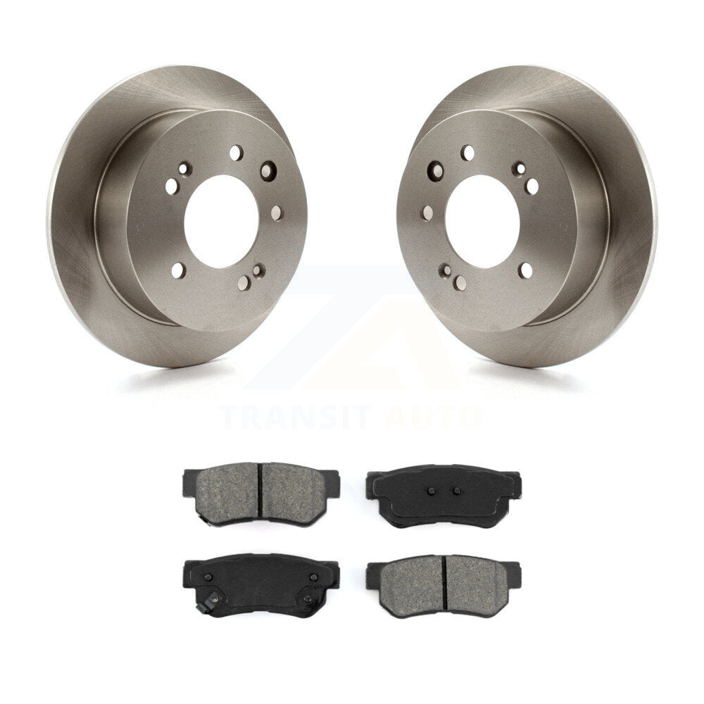 Disc Brake Rotors And Semi-Metallic Pads Rear Kit For Hyundai Elantra