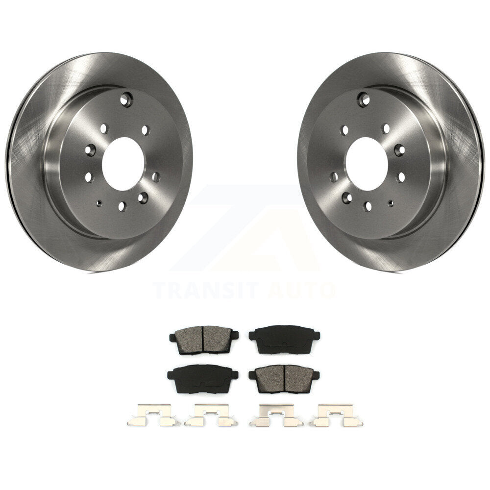 Disc Brake Rotor Semi-Metallic Pad Rear Kit For Ford Edge Mazda CX-7 Lincoln MKX