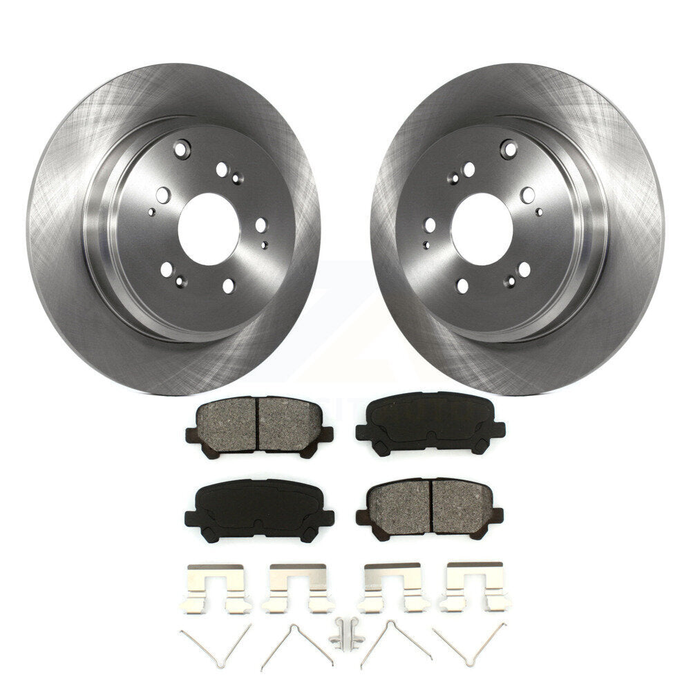 Brake Rotor And Semi-Metallic Pad Rear Kit For Honda Odyssey Pilot Acura MDX ZDX