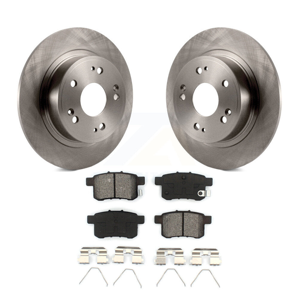 Disc Brake Rotors And Semi-Metallic Pads Rear Kit For Honda Accord Acura TSX