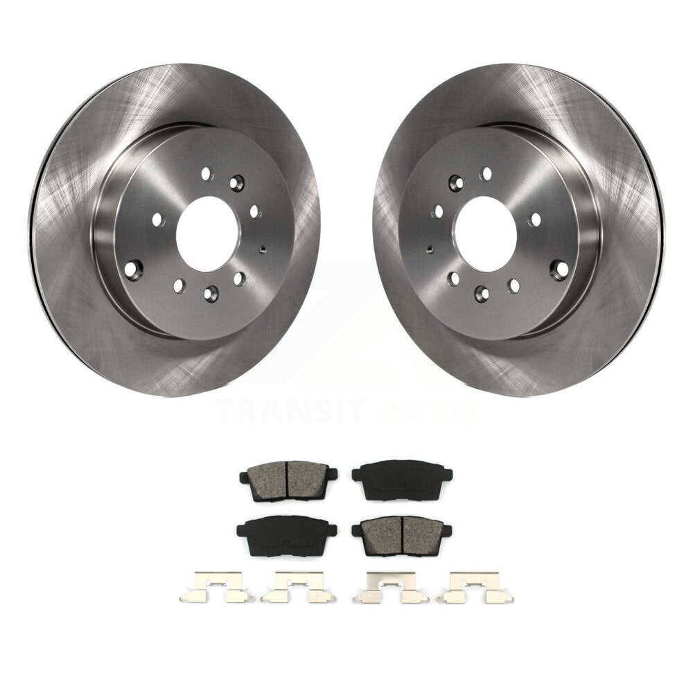 Disc Brake Rotors And Semi-Metallic Pads Rear Kit For 2007-2015 Mazda CX-9