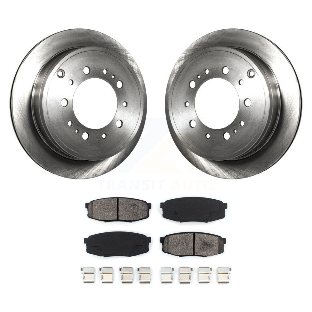 Brake Rotor And Semi-Metallic Pad Rear Kit For Toyota Tundra Sequoia Lexus LX570