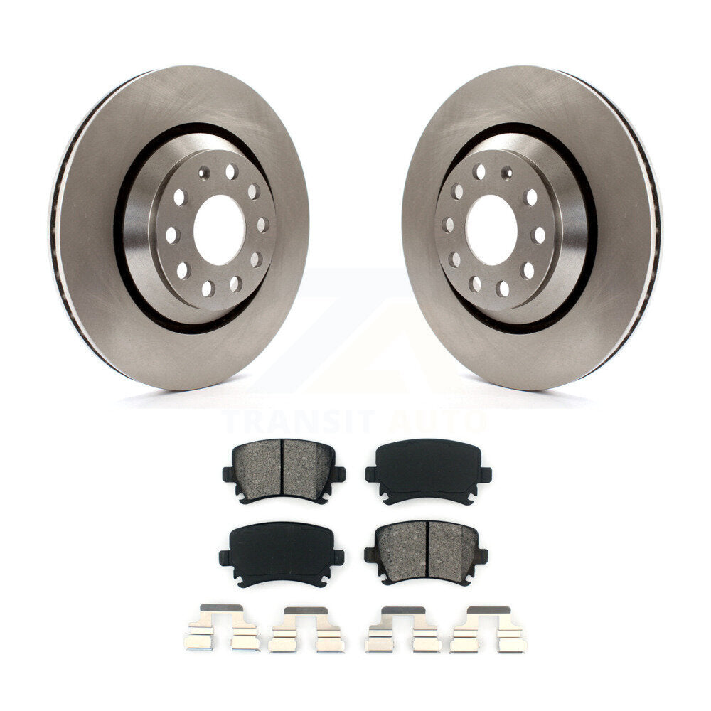 Brake Rotor & Semi-Metallic Pad Rear Kit For Volkswagen GTI Golf Passat CC R R32