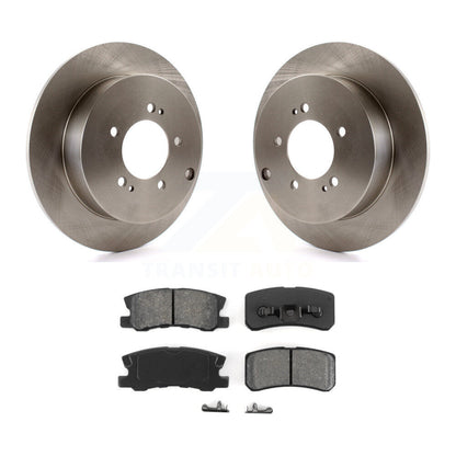 Disc Brake Rotors And Semi-Metallic Pad Rear Kit For Mitsubishi Lancer Outlander