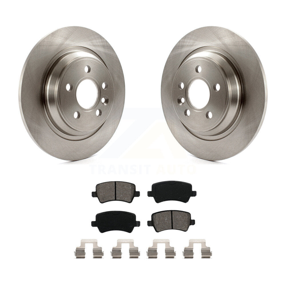 Brake Rotors Semi-Metallic Pad Rear Kit For Volvo XC70 S60 V60 S80 Cross Country