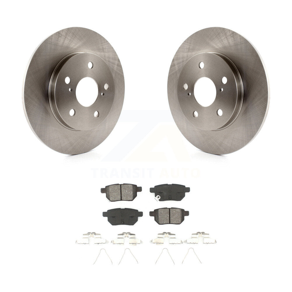 Brake Rotor Semi-Metallic Pad Rear Kit For Toyota Matrix Pontiac Vibe Corolla iM