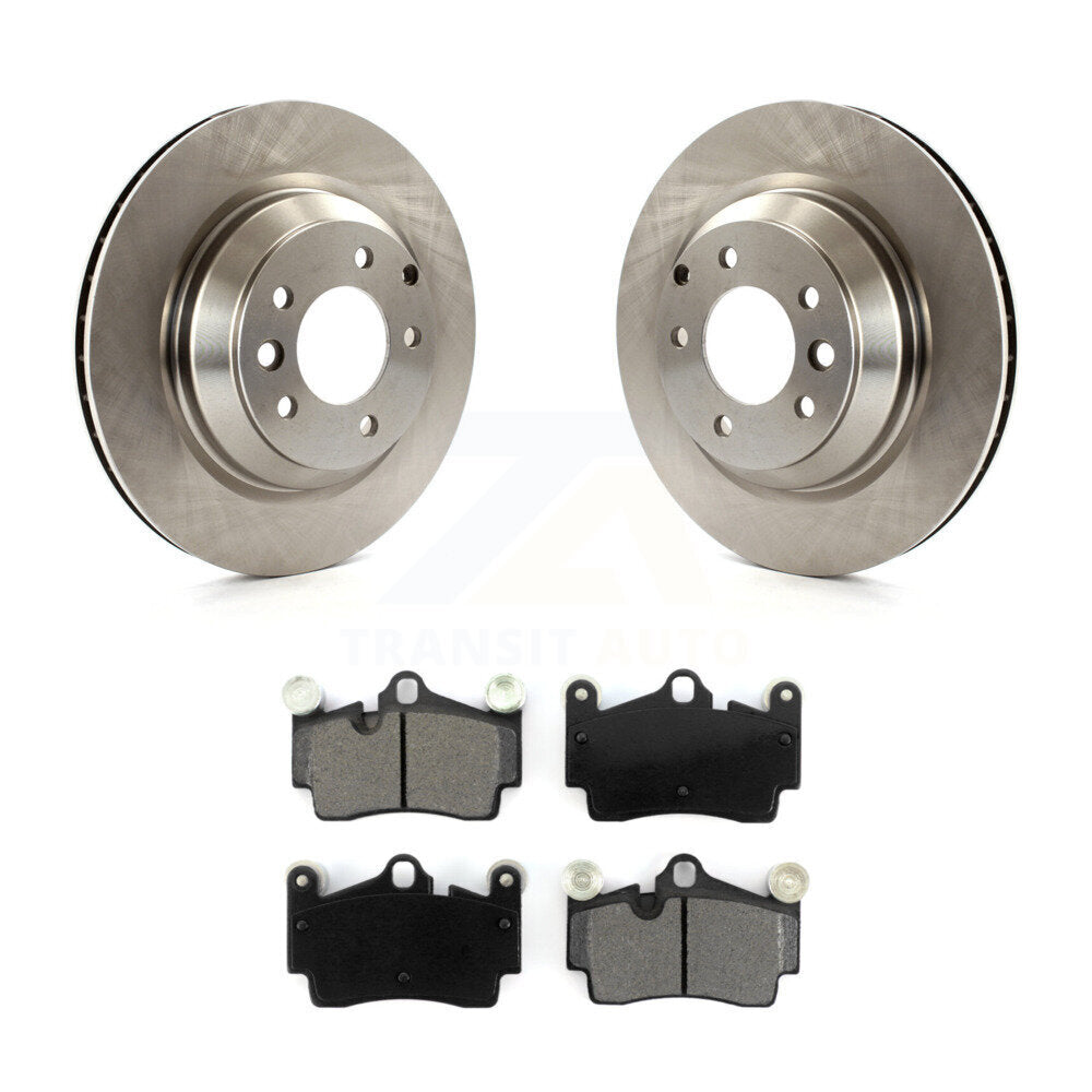 Disc Brake Rotors And Semi-Metallic Pads Rear Kit For Audi Q7 Porsche Cayenne
