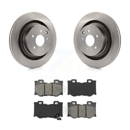 Disc Brake Rotor And Semi-Metallic Pad Rear Kit For INFINITI G37 Nissan 370Z Q60