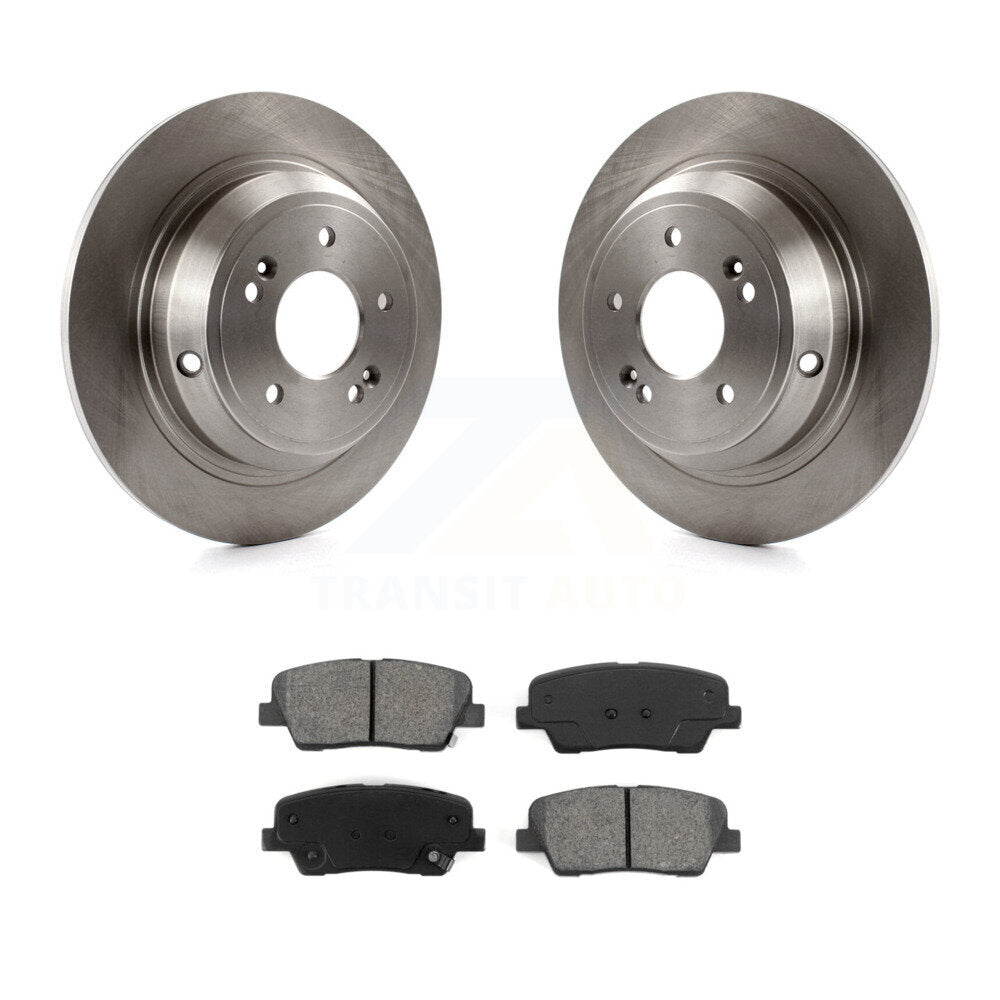 Disc Brake Rotors And Semi-Metallic Pads Rear Kit For Hyundai Genesis