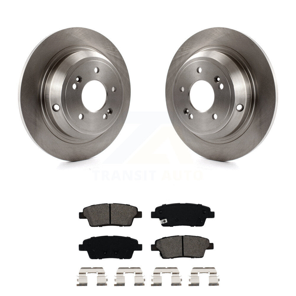 Disc Brake Rotor And Semi-Metallic Pad Rear Kit For Hyundai Genesis G80 Kia K900