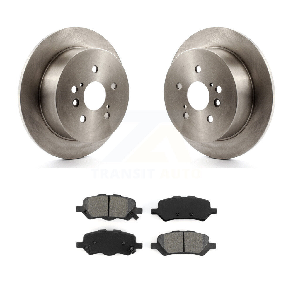 Disc Brake Rotors And Semi-Metallic Pads Rear Kit For 2009-2016 Toyota Venza