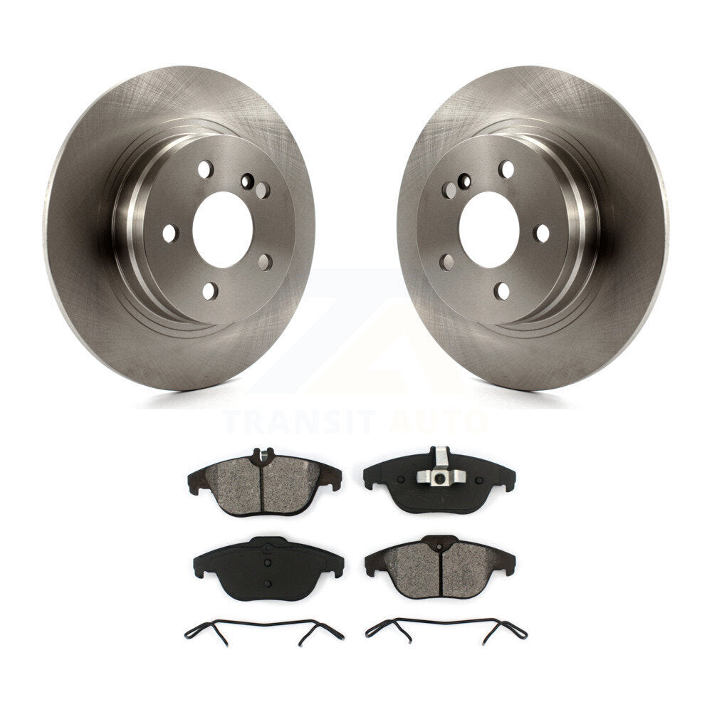 Disc Brake Rotor And Semi-Metallic Pad Rear Kit For Mercedes-Benz C300 C250 C230