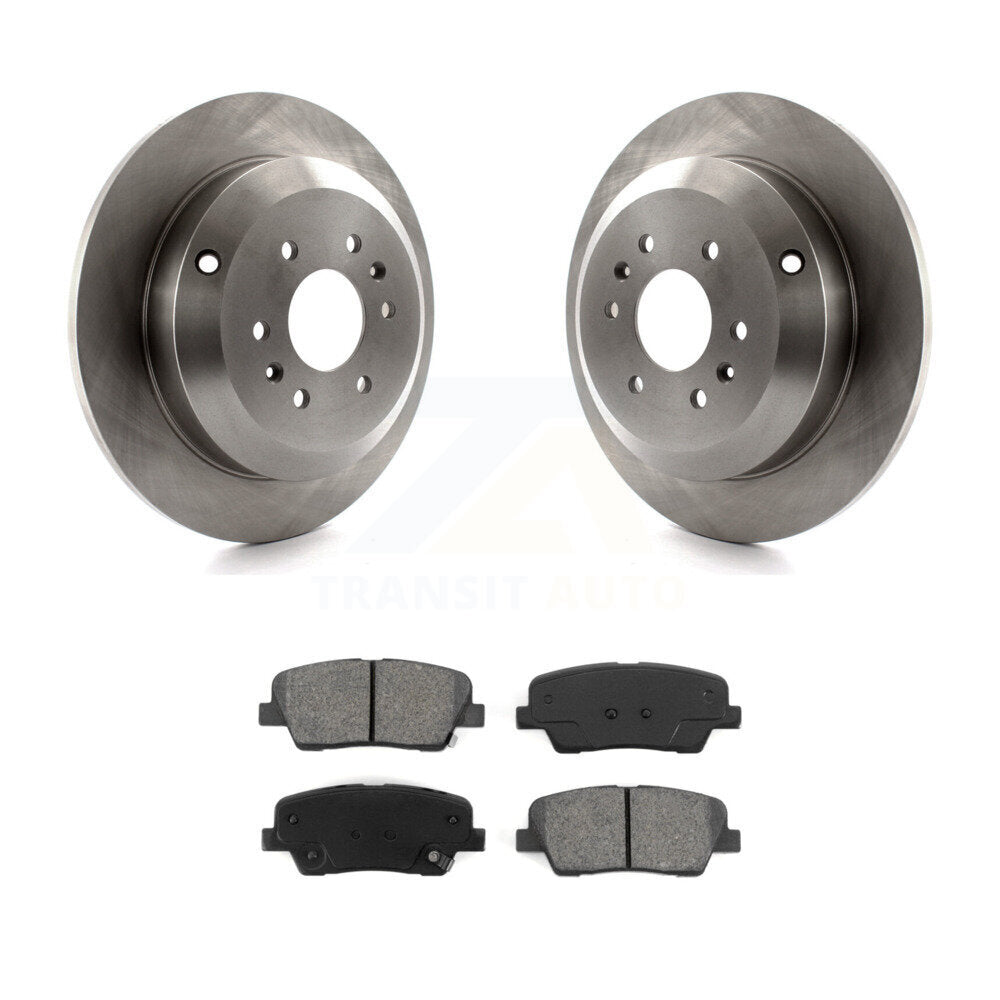 Disc Brake Rotors And Semi-Metallic Pads Rear Kit For 2009-2011 Kia Borrego