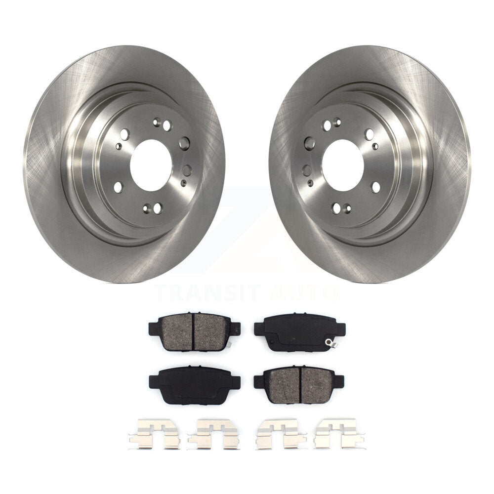 Disc Brake Rotors And Semi-Metallic Pads Rear Kit For 2009-2014 Acura TL