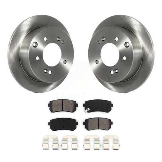 Disc Brake Rotors And Semi-Metallic Pads Rear Kit For Kia Forte Koup Forte5