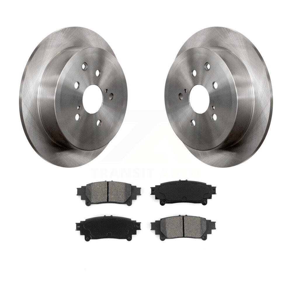Brake Rotors Semi-Metallic Pad Rear Kit For Toyota Sienna Highlander Lexus RX350
