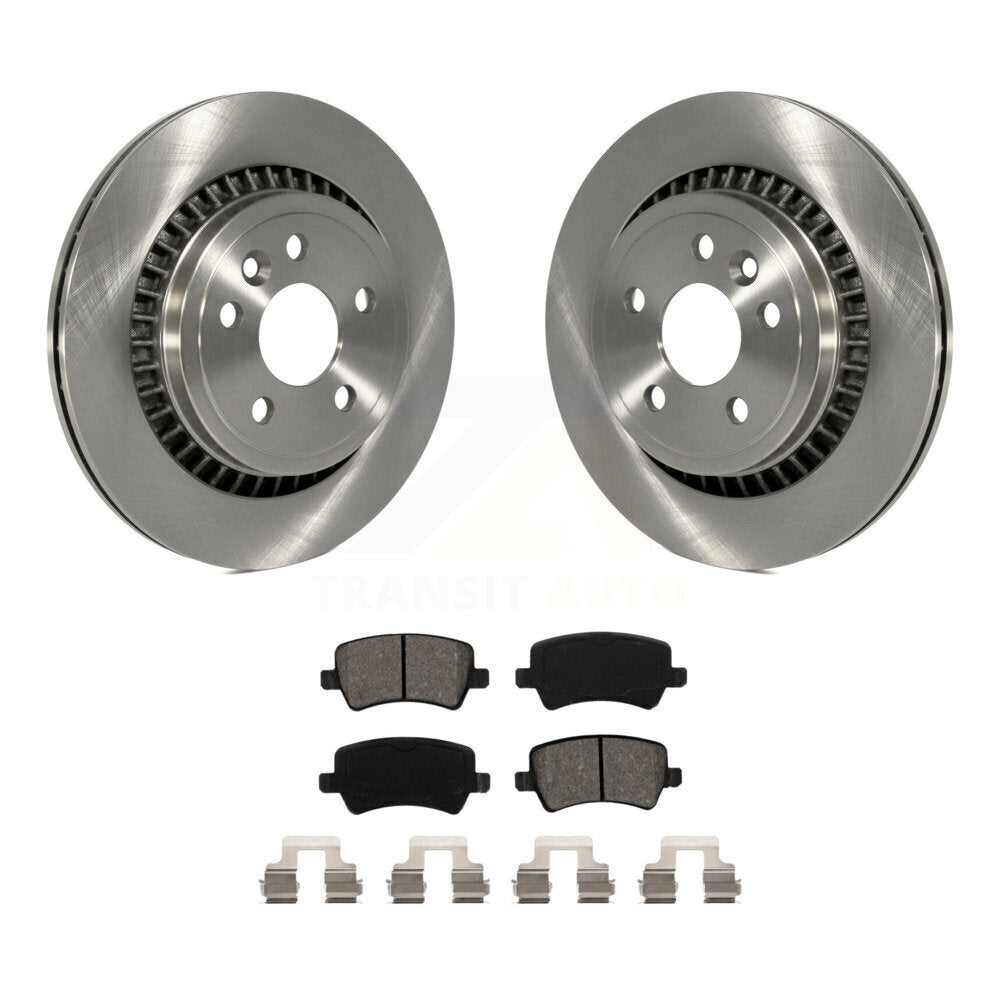 Disc Brake Rotors And Semi-Metallic Pads Rear Kit For 2010-2017 Volvo XC60